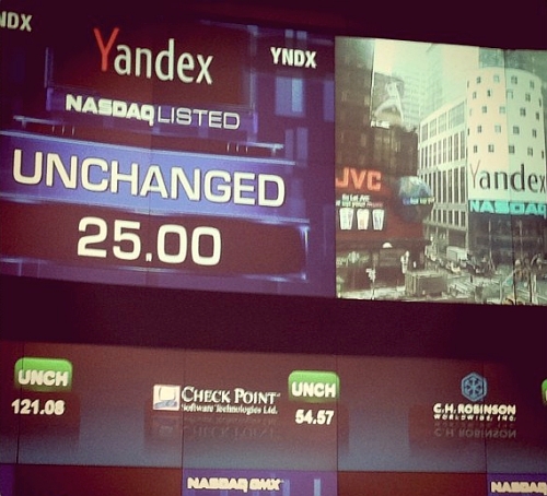В ходе первичного размещения акций «Яндекс» привлек 1,3 млрд долл. В ходе первичного размещения акций «Яндекс» привлек 1,3 млрд долл.