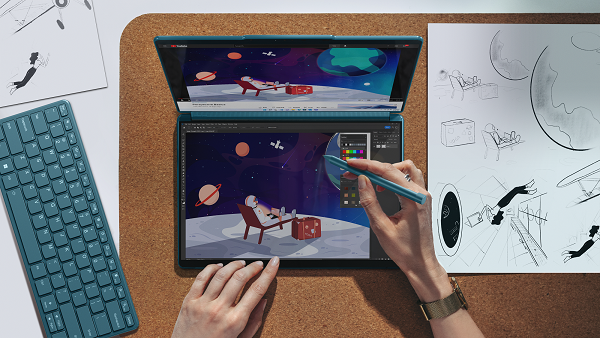 Lenovo YOGA Book 9i — повнорозмірний OLED-ноутбук з двома екранами Lenovo YOGA Book 9i — повнорозмірний OLED-ноутбук з двома екранами