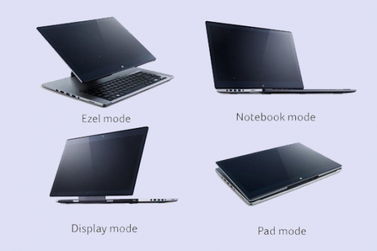 В ноутбуке Acer Aspire R7 регулируется высота дисплея