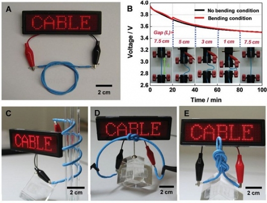 LG Chem разработала литий-ионный аккумулятор в виде гибкого кабеля
