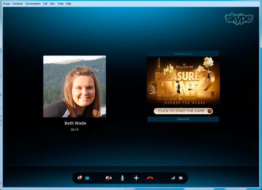 Skype решилась на показ рекламы в окне разговора