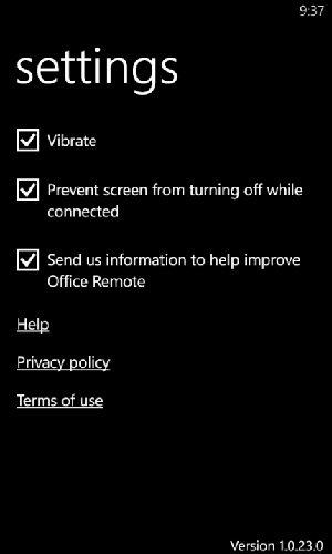 Office Remote: ДУ из Windows Phone