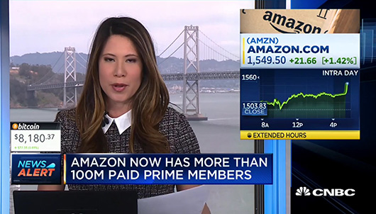 Количество подписчиков сервиса Amazon Prime достигло 100 млн