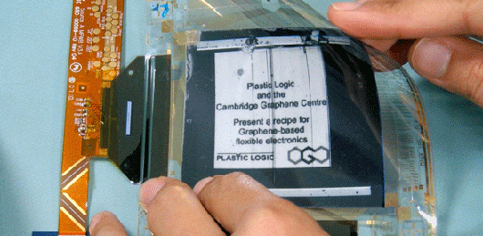Plastic Logic показала гибкий экран с графеновыми электродами