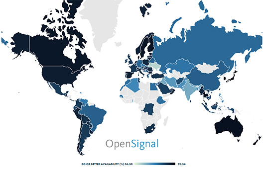 OpenSignal представила исследование скорости и доступности мобильного Интернета в 95 странах