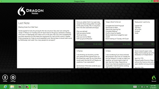 Nuance выпускает Dragon Notes для Windows 8