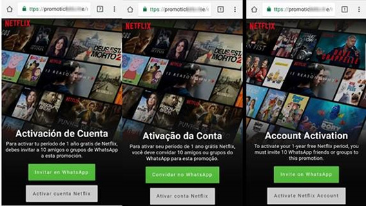 Мошенники раздают на WhatsApp годовую подписку на Netflix