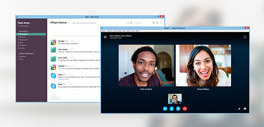 В Skype появилась интеграция с с платформой Slack В Skype появилась интеграция с с платформой Slack