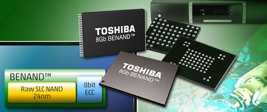 Toshiba расширила линейку флеш-памяти BENAND 24 нм SLC-чипами