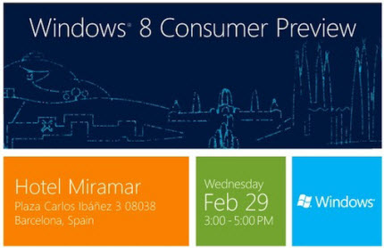 Windows 8 Consumer Preview представят 29 февраля