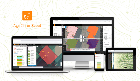 AgriChain Scout дает возможность сравнивать индексы вегетации AgriChain Scout дает возможность сравнивать индексы вегетации