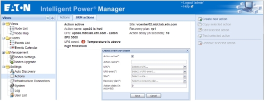 Eaton тесно интегрировала свое ПО с VMware Site Recovery Manager