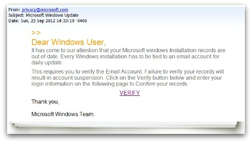 Новая фишинговая атака скрывается за сообщениями Windows Update
