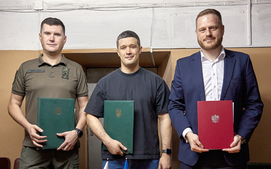 Юрій Щиголь, голова «Держспецзв’язку»; Михайло Федоров, міністр цифрової трансформації України; Януш Цешинський, державний секретар із цифровізації Республіки Польща, урядовий уповноважений з кібербезпеки