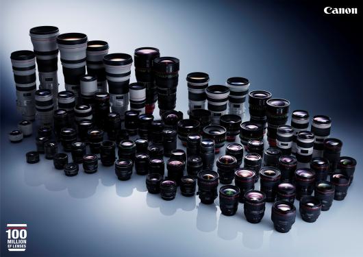 Canon выпустила 100 млн сменных объективов для зеркальных камер