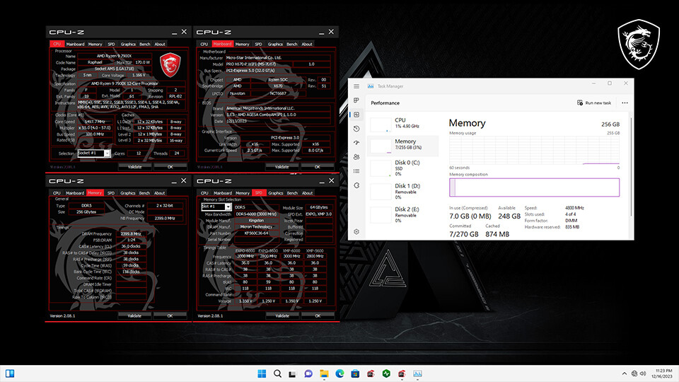 У материнських платах MSI підтримуваний обсяг оперативної пам'яті збільшено до 256 ГБ