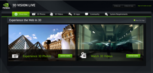 NVIDIA запускает технологию для передачи потокового стереоскопического видео для веб-сайтов
