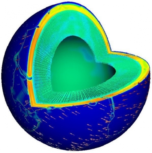 Проведено эффективное моделирование движения мантии и тектонических плит на суперкомпьютере IBM "Секвойя"