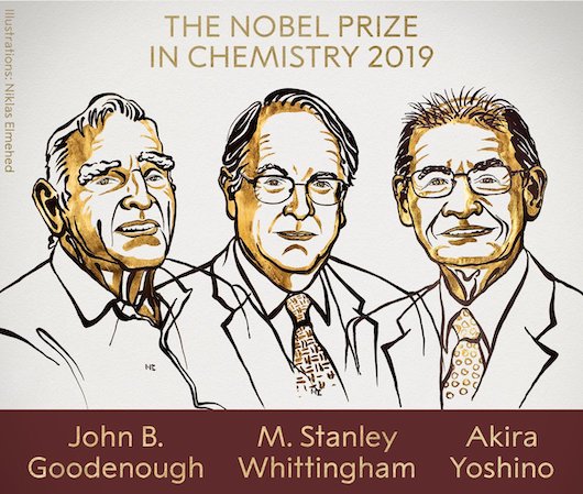 Создатели литий-ионных батарей получили Нобелевскую премию по химии