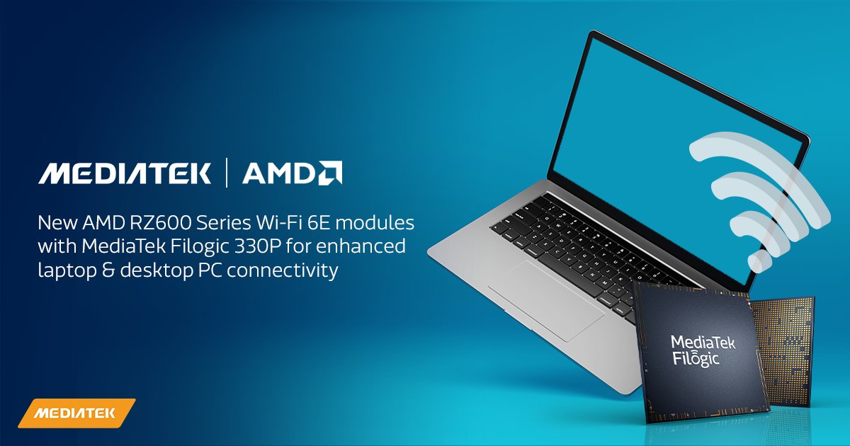 AMD і MediaTek розробляють модулі Wi-Fi 6E