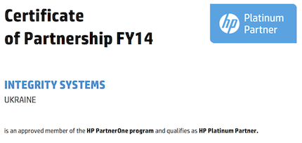 Integrity Systems получила наивысший партнерский статус HP