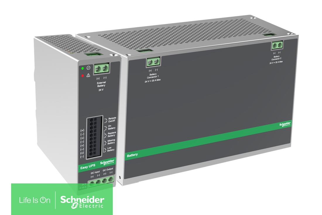 Schneider Electric випустив Easy UPS 24V DC, якій монтується на DIN-рейку