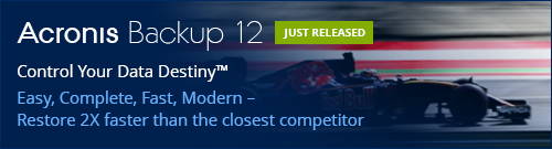 Acronis Backup 12 обеспечит новый уровень защиты данных