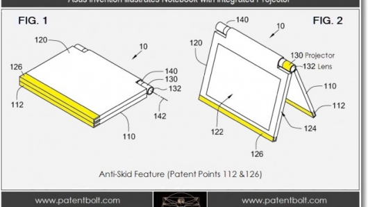 Asus патентует ноутбук-трансформер со встроенным проектором