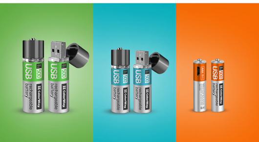 ColorWay начала поставки аккумуляторных USB-батареек