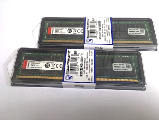 Kingston начинает поставки модулей памяти 64GB DDR4 RDIMM