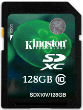 Компания Kingston предложит карты памяти SDXC емкостью 128 ГБ по цене 80 долл.