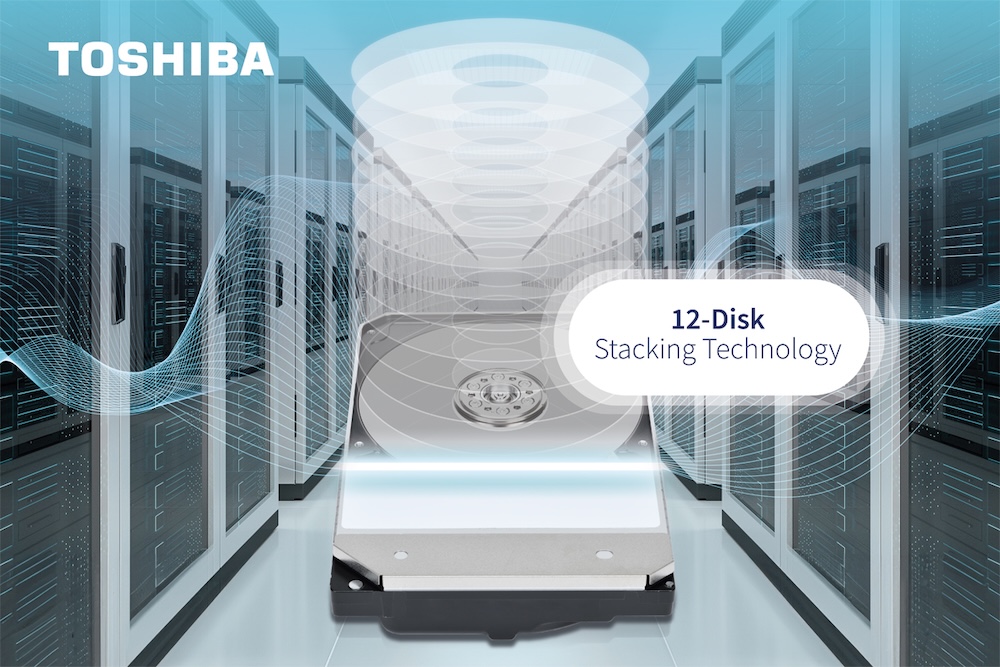 Toshiba першою в галузі перевірила технологію стекування 12 дисків для HDD