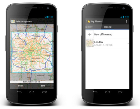 Карты Google для Android теперь доступны в Украине без подключения к Интернету