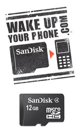 SanDisk анонсировала первую на рынке карту microSDHC объемом 12 GB