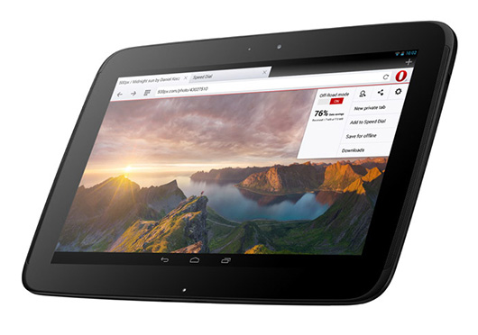 Вышел браузер Opera 18, оптимизированный для больших Android-планшетов