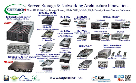 Super Micro представила новые серверы SuperServer и системы хранения SuperStorage