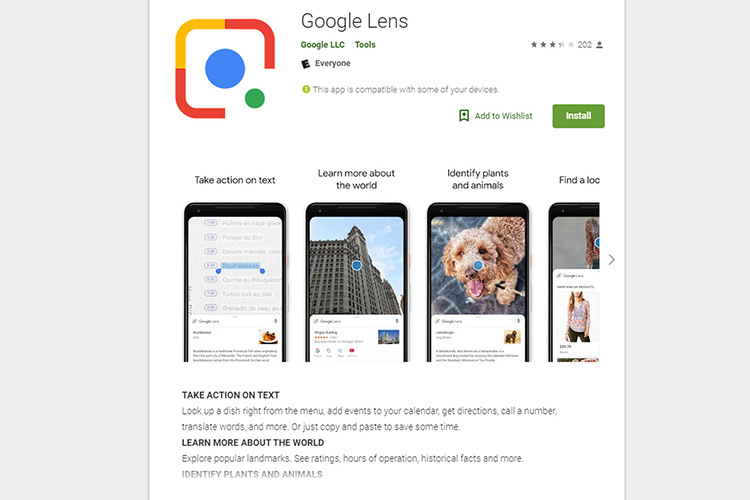 Состоялся дебют Google Lens как отдельного приложения