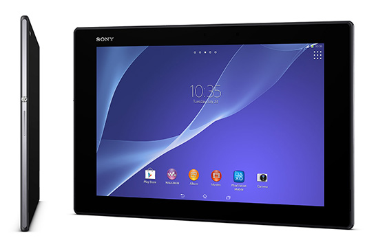 Планшет Sony Xperia Z2 Tablet имеет защищенный корпус толщиной 6,4 мм