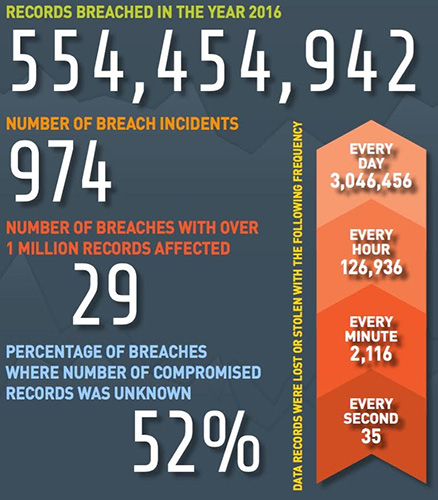 За полгода хакерами похищено более полумиллиарда записей