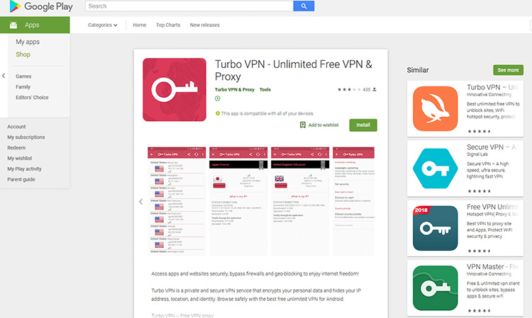 VPN-клиент для Android предлагал установить троянец-загрузчик