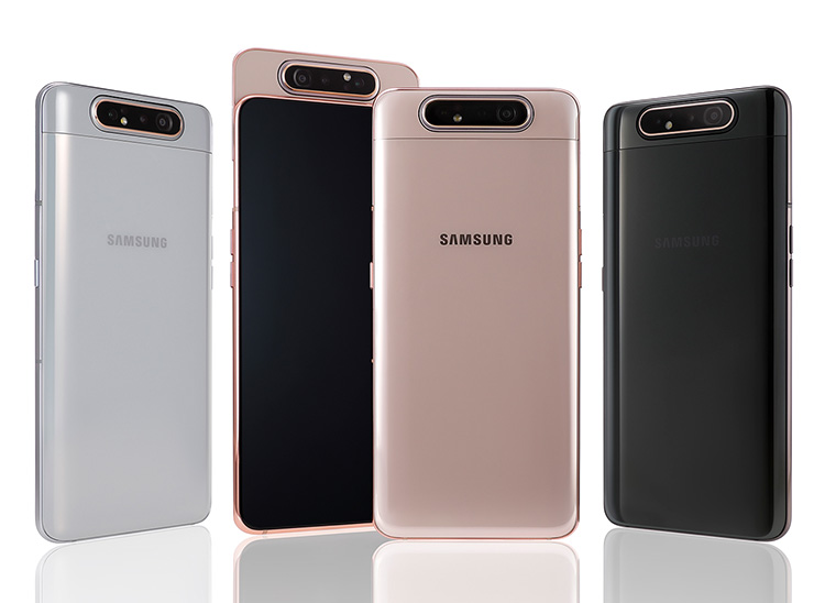 Смартфон Samsung Galaxy A80 оснащен поворотной камерой