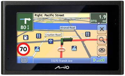 Mio объявила о выходе GPS-навигатора с подключением к Интернет