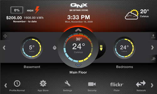 QNX представила платформу домашней системы управления энергией