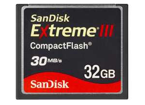 SanDisk выпускает скоростную карту памяти CompactFlash объемом 32 ГБ