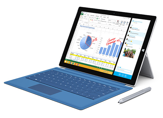 Surface Pro 3 получил 12-дюймовый дисплей с разрешением 2160×1440 и процессор Core i7