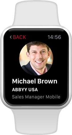 ABBYY обновила Business Card Reader для iOS, подключив его к Apple Watch