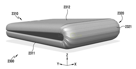 Samsung патентует идею смартфона со складывающимся экраном