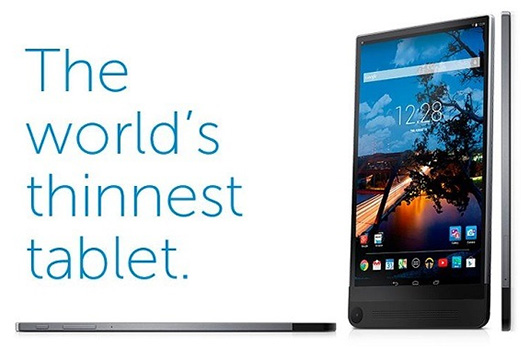 Dell разработала 8,4-дюймовый планшет с разрешением 2560×1600 и толщиной 6 мм