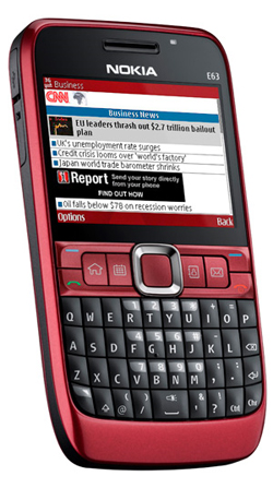 Nokia E63 - доступный коммуникатор на базе Symbian с QWERTY-клавиатурой