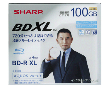 Sharp представила первый Blu-ray диск стандарта BDXL на 100 ГБ